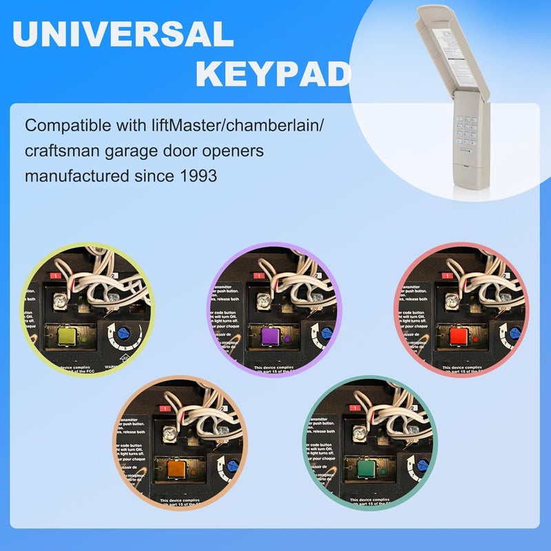 Pevxou 878max for liftmaster Chamberlain Craftsman Garage Door Opener Keypad Universal, 877max 877lm 977lm 377lm 66lm G940EV-P2 CMXZDCG440 - Image 1